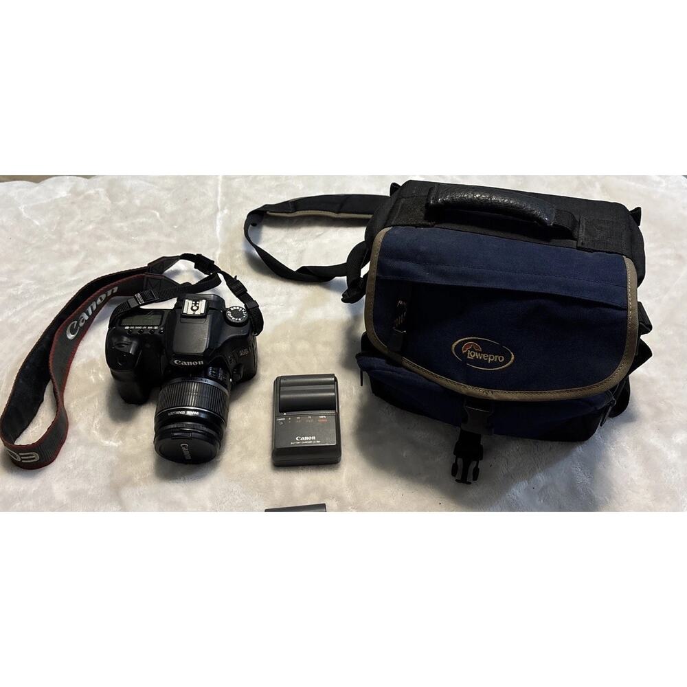 Canon EOS 40D Digital Camera, EFS 18-55 mm Lens, Battery, Charger, Strap and Bag